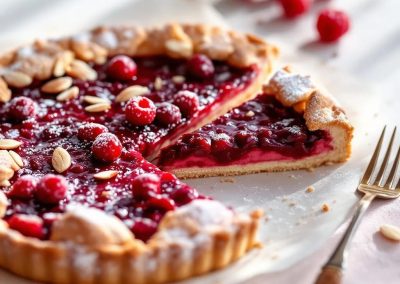 Lingonberry Almond Tart
