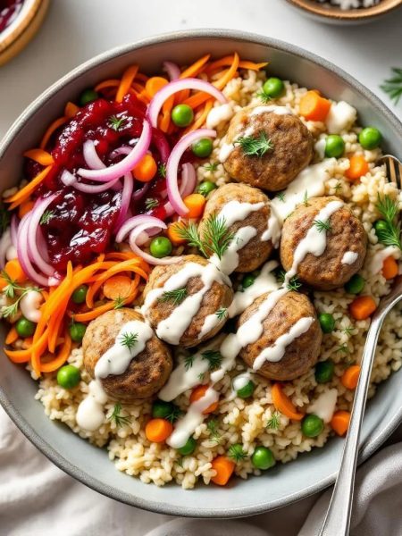 Lightened Up Swedish Meatball Bowl
