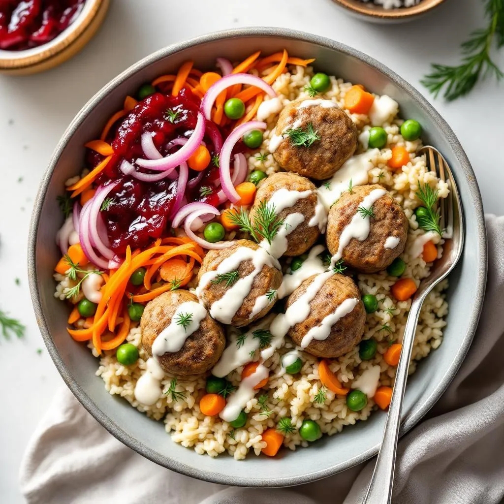 Lightened Up Swedish Meatball Bowl