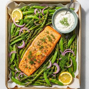 Spring Sheet Pan Salmon