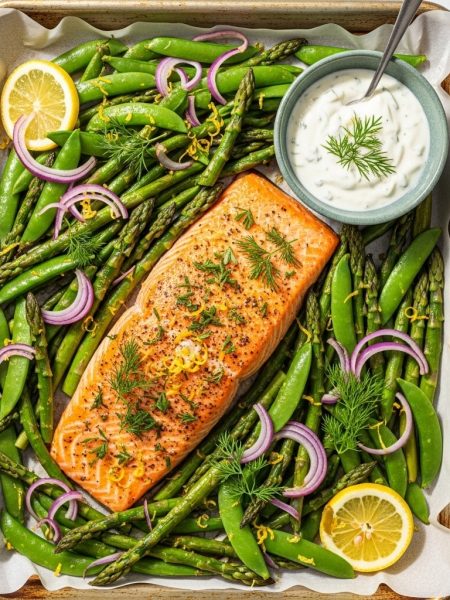 Spring Sheet Pan Salmon