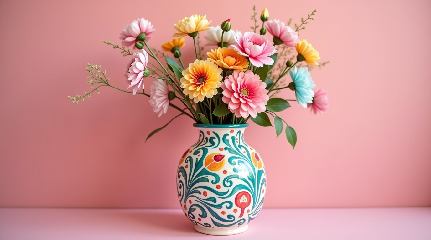 Vibrant Kurbits floral design