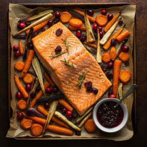 Winter Sheet Pan Salmon