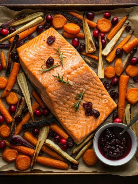 Winter Sheet Pan Salmon